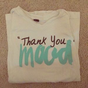 “Thank you Mood” mint/white t-shirt